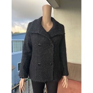 Calvin Klein Women’s Double Breasted Black Pea Coat Size S